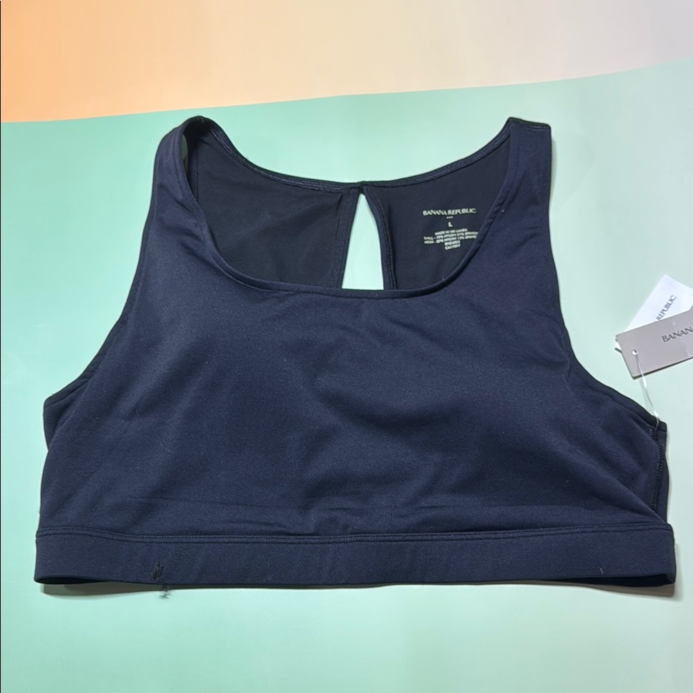 Banana Republic Black Sports Bra Size L (NWT)